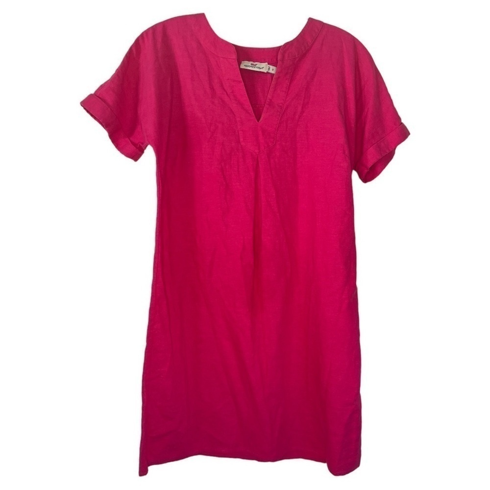 Vineyard Vines pink linen blend dress size 0 E-10